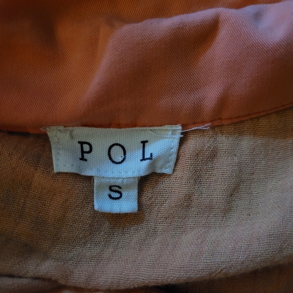 POL Orange/Pink Button-Up Shacket. Sz 2 NWOT - Picture 6 of 7